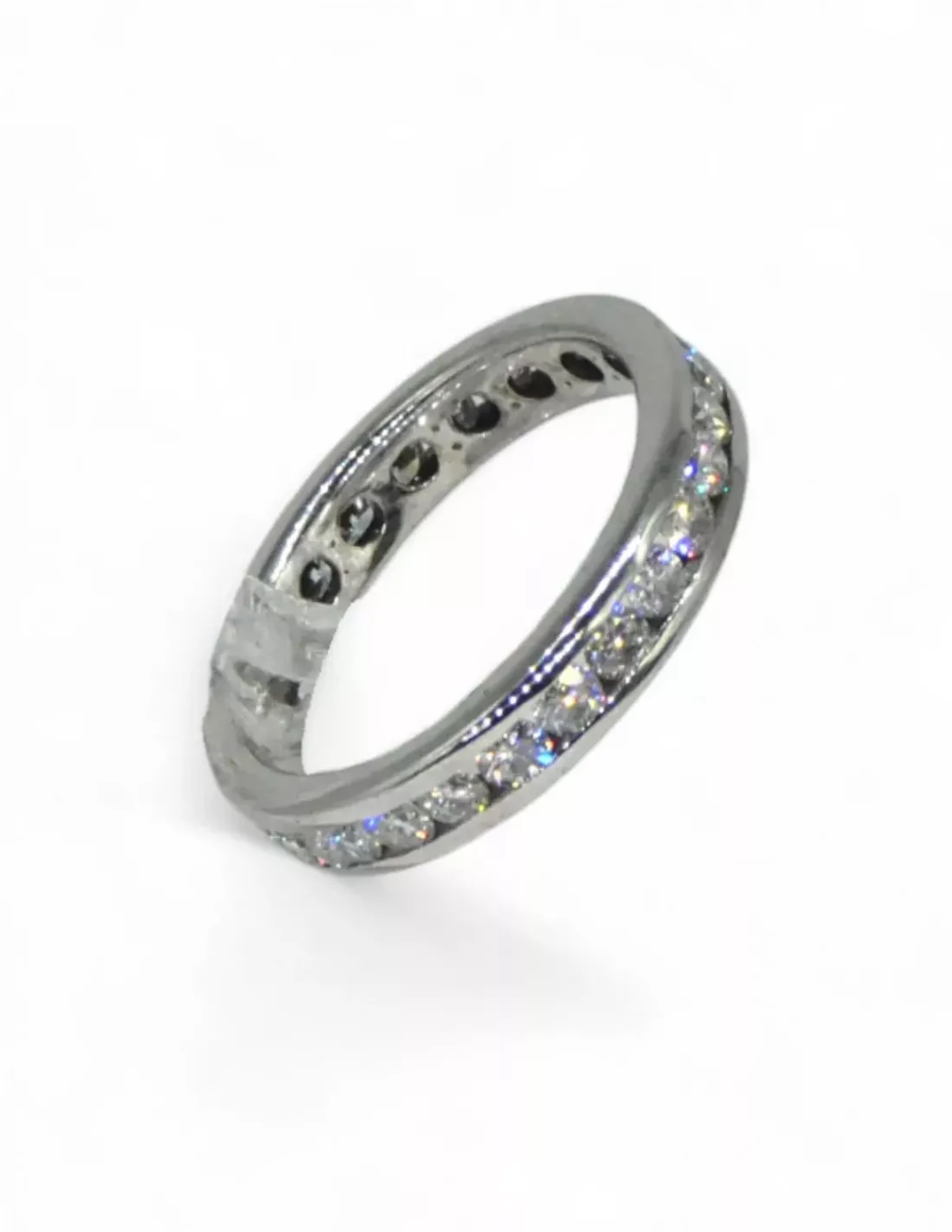 Online Anillo alrededor con diamantes oro blanco 18k - T.12 Anillos De Oro | Anillos