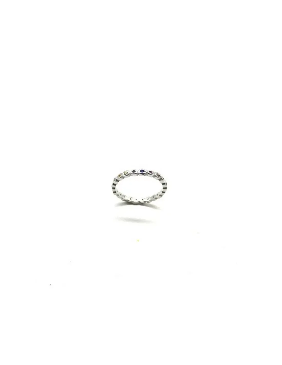 Clearance Anillo aro circonitas colores plata Anillos De Plata | Anillos