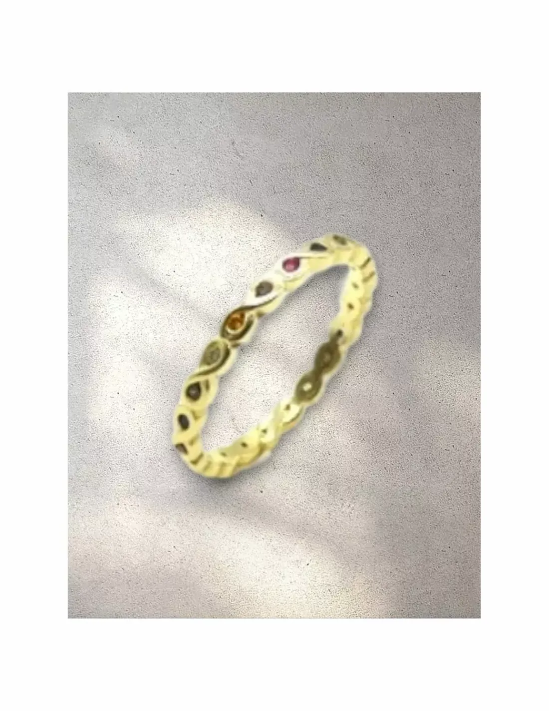 Hot Anillo aro circonitas colores plata dorada Anillos De Plata | Anillos
