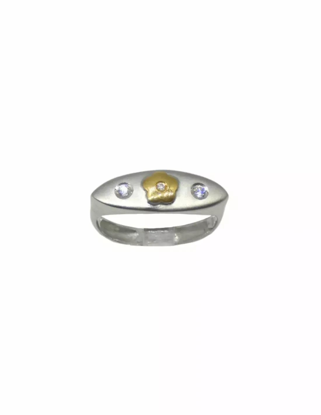 Cheap Anillo bicolor flor oro 18k -T.16 Anillos De Oro | Anillos