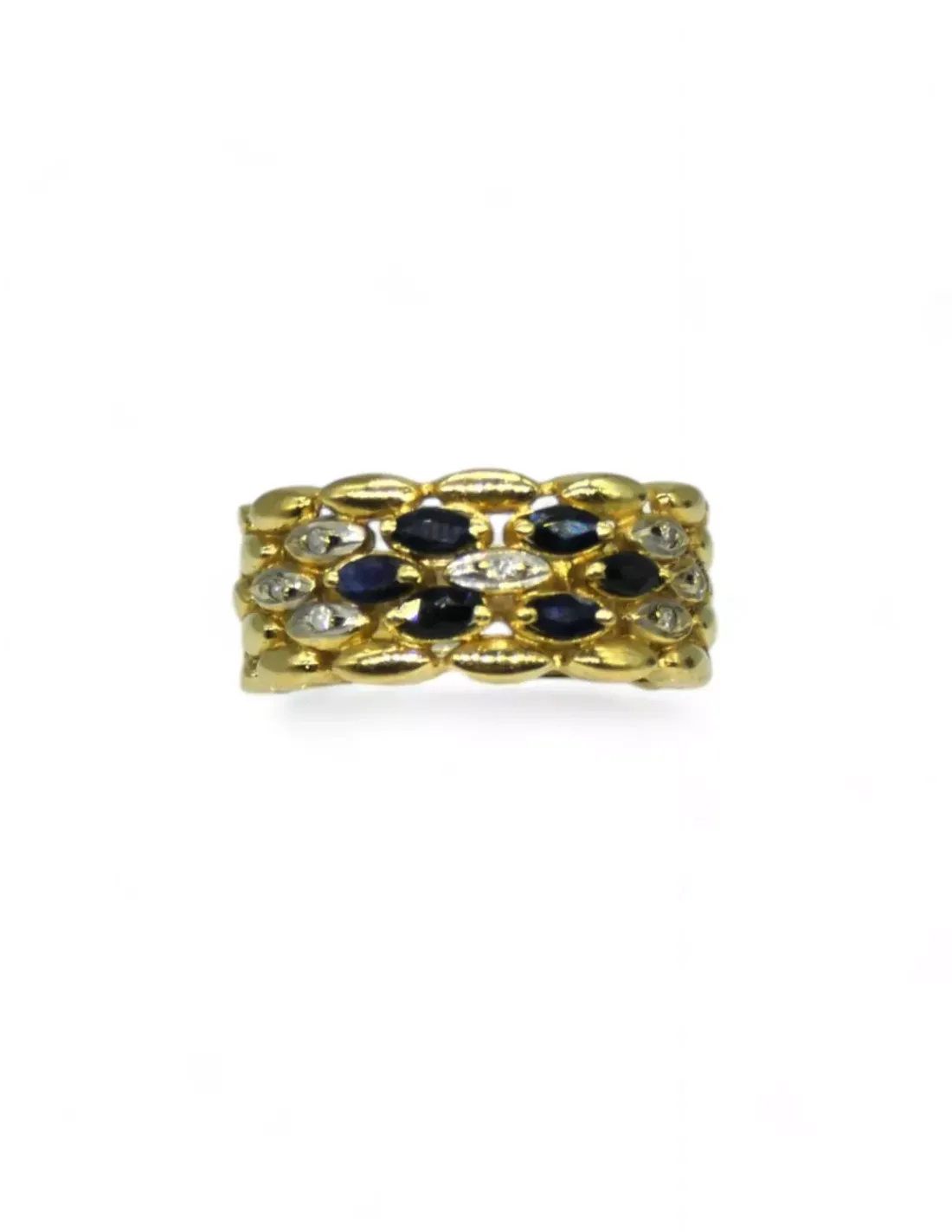 Cheap Anillo bismark con piedras y diamantes oro 18k - T.17 Anillos Con Brillantes | Anillos De Oro