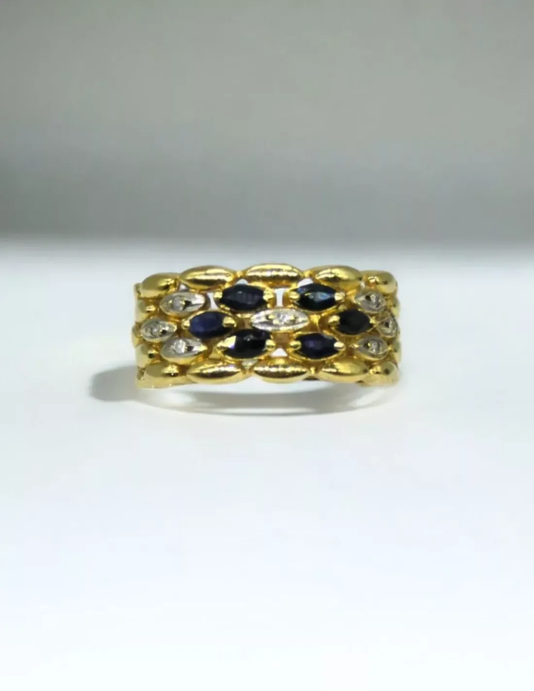 Cheap Anillo bismark con piedras y diamantes oro 18k - T.17 Anillos Con Brillantes | Anillos De Oro