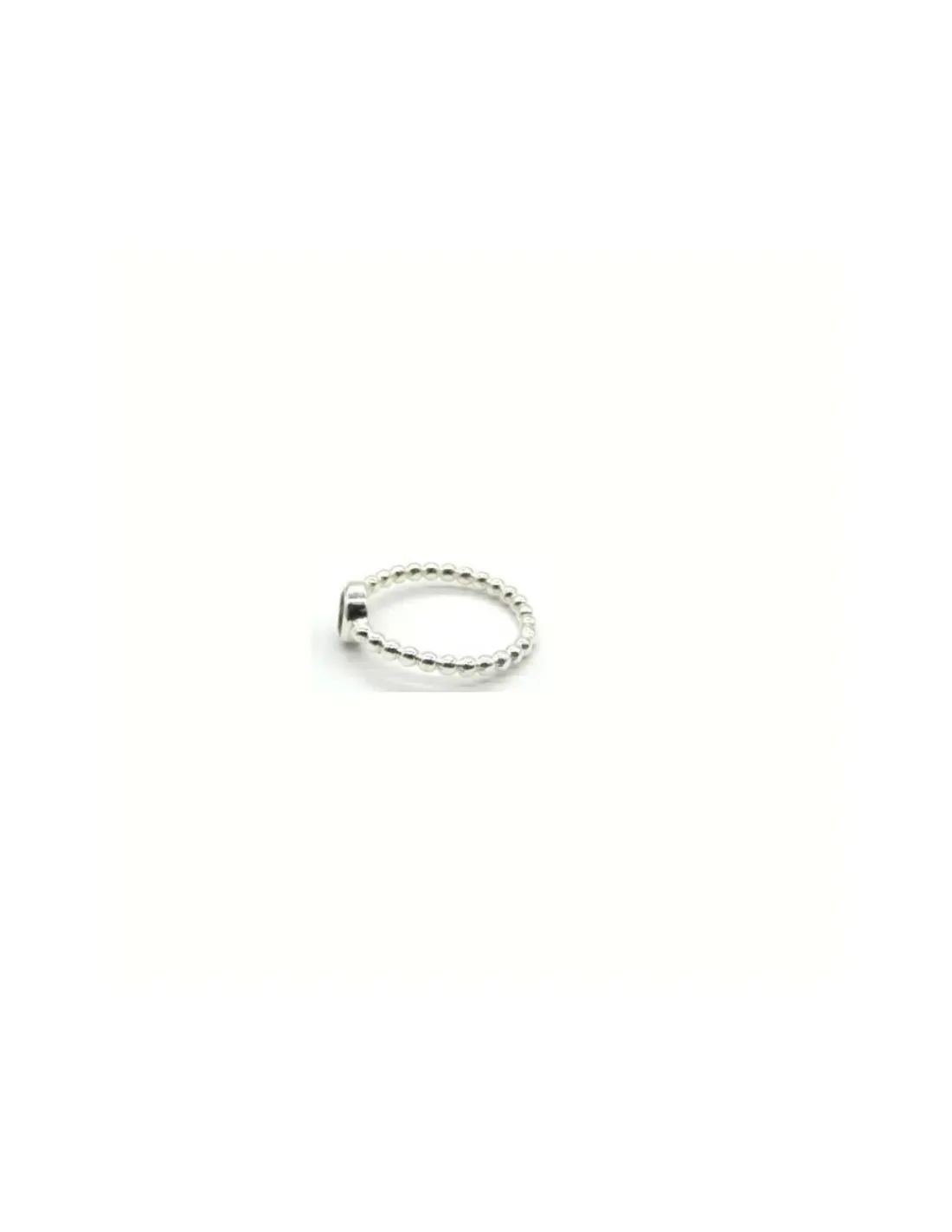Fashion Anillo bolitas y piedra redonda natural plata 925 Anillos De Plata | Anillos