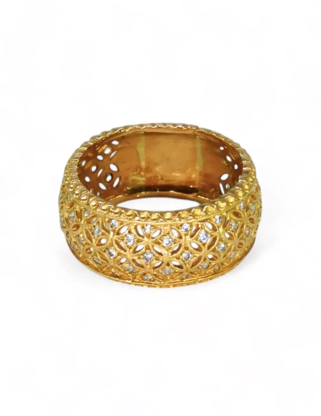 Sale Anillo calado decoración circonitas oro 18k - T.24 Anillos De Oro | Anillos