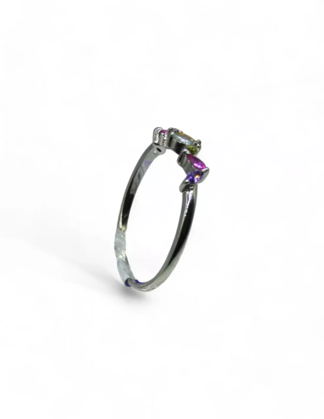 Sale Anillo circonitas colores pata 925 rodio Anillos De Oro | Anillos