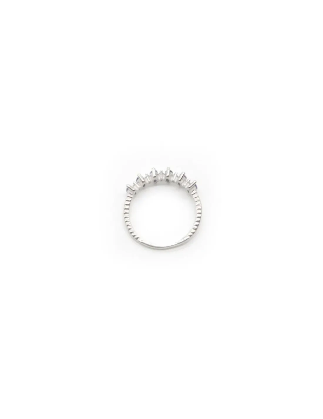 Store Anillo circonitas marquesa amatista circonitas blancas plata - T.11 Anillos De Plata | Anillos