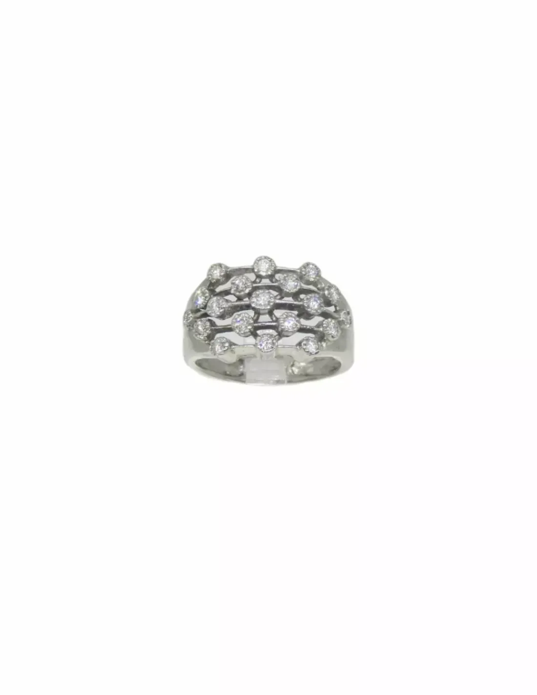 Cheap Anillo con diamantes en hilos oro blanco 18k - T. 11 Anillos Con Brillantes | Anillos De Oro Blanco