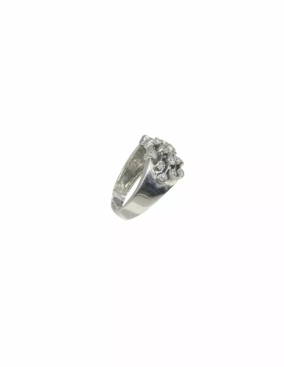 Cheap Anillo con diamantes en hilos oro blanco 18k - T. 11 Anillos Con Brillantes | Anillos De Oro Blanco