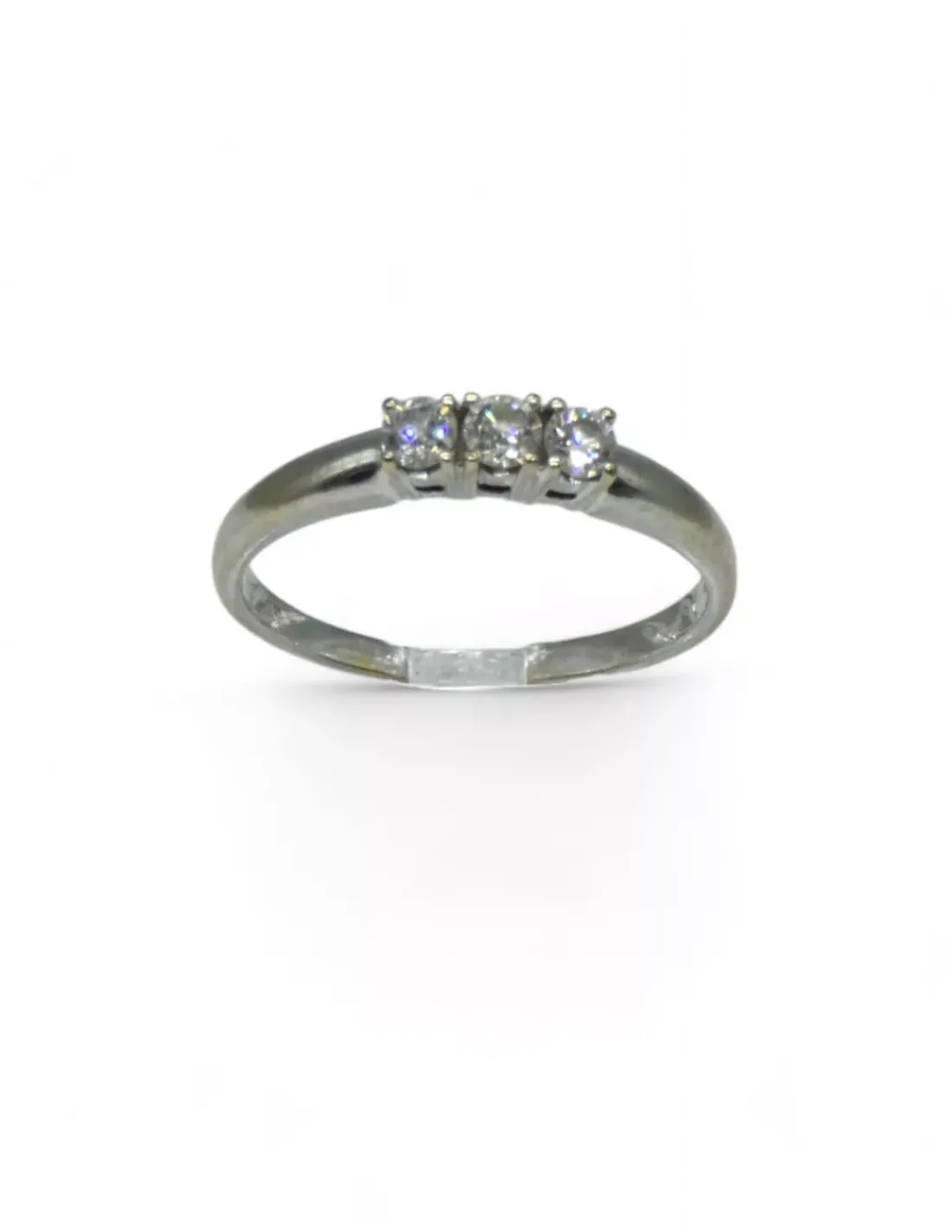 Best Anillo con tres diamantes engarzados oro blanco - T.17 Anillos Con Brillantes | Anillos De Oro