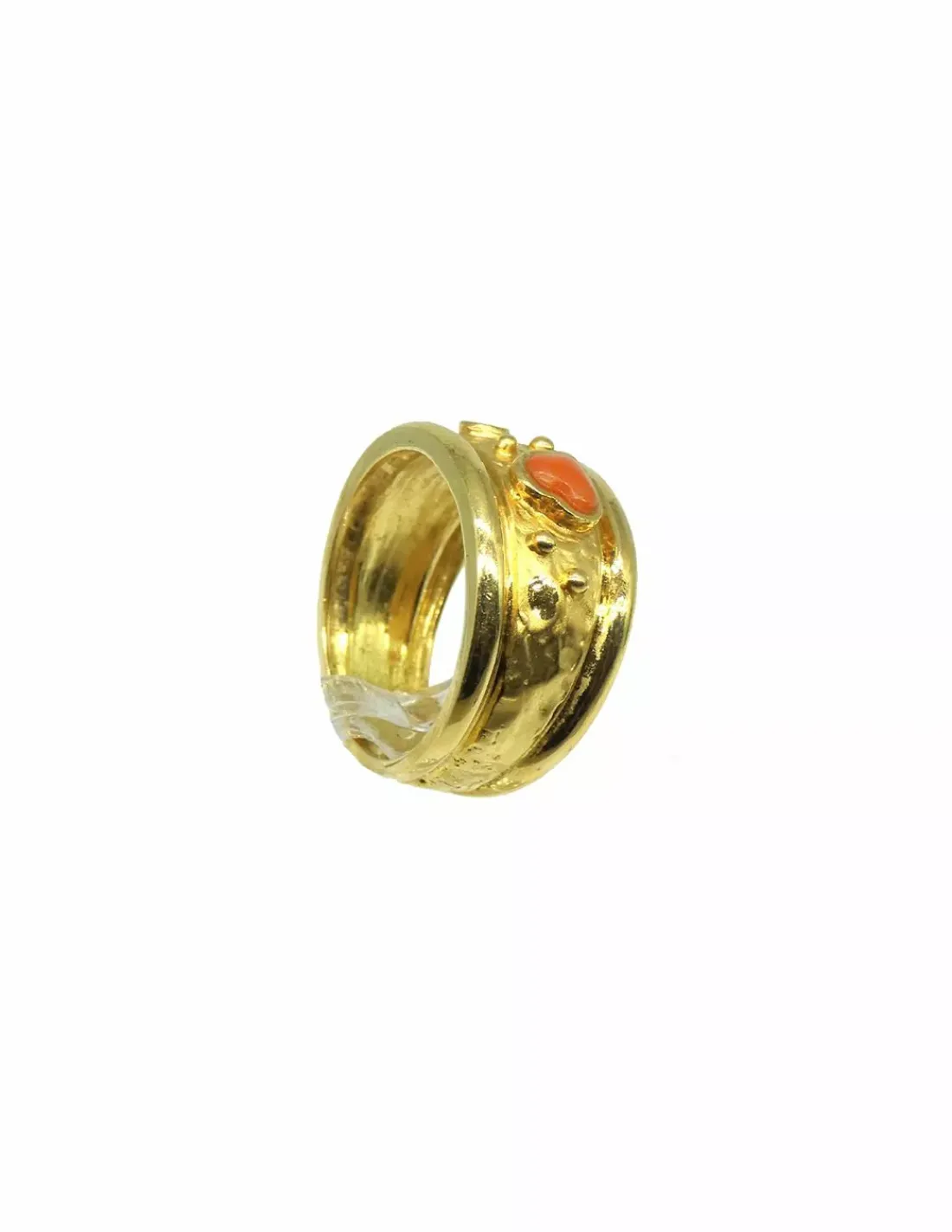 Discount Anillo corazón coral oro 18k - T.16 Anillos De Oro | Anillos
