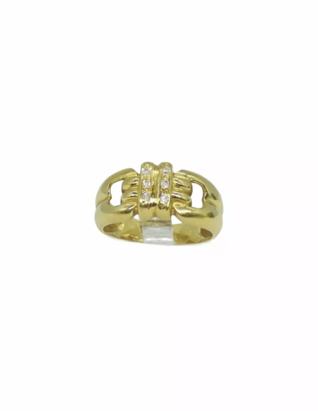 Online Anillo decoración circonitas oro 18k - T.11 Anillos De Oro | Anillos