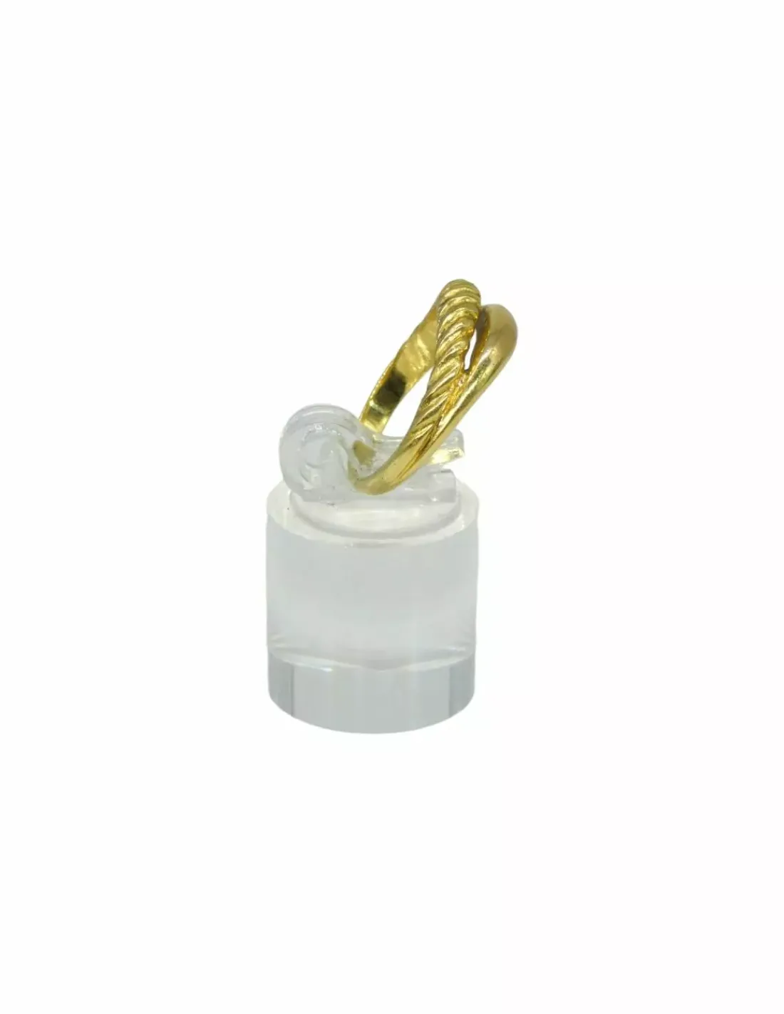 Outlet Anillo doble liso y tallado oro 18k - T.13 Anillos De Oro | Anillos
