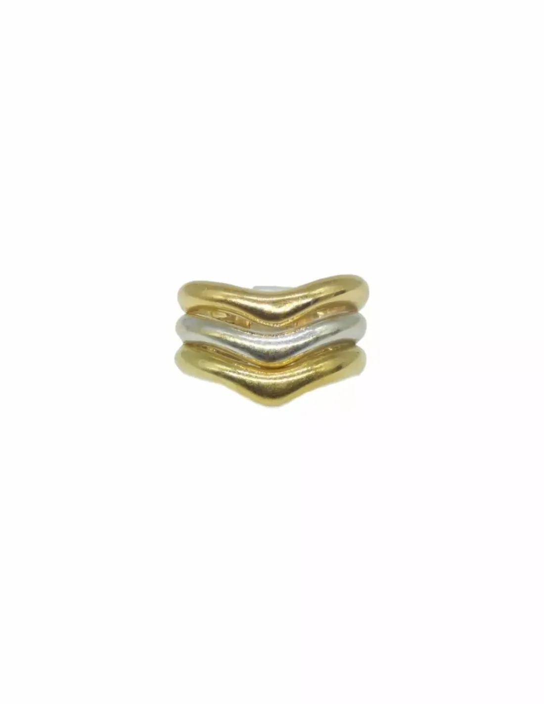 Sale Anillo en pico tricolor oro 18k - T.14 Anillos De Oro | Anillos