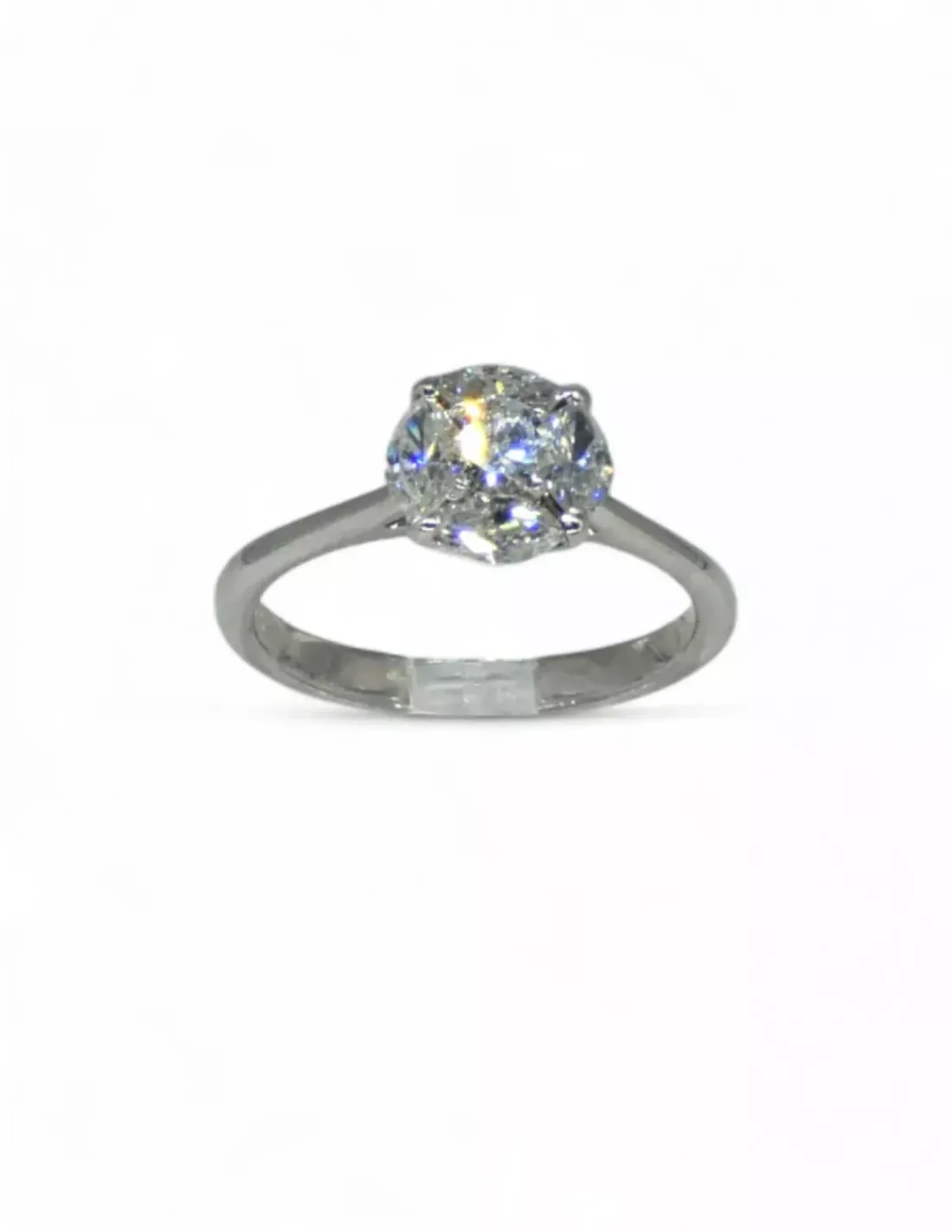 Clearance Anillo flor con diamantes oro blanco 18k - T.13 Anillos Con Brillantes | Anillos De Oro