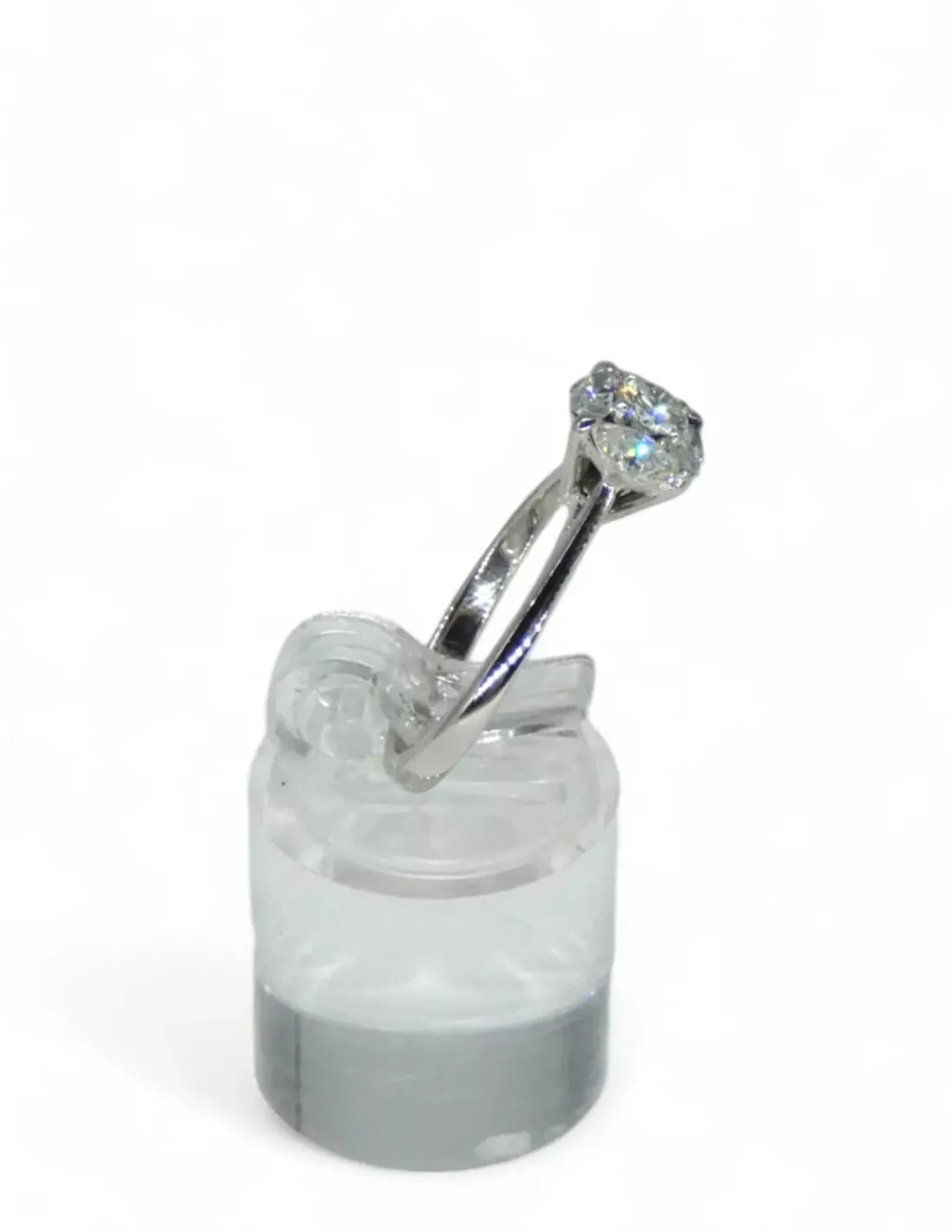 Clearance Anillo flor con diamantes oro blanco 18k - T.13 Anillos Con Brillantes | Anillos De Oro
