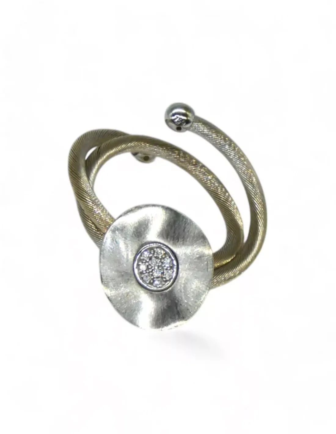 Best Sale Anillo flor con puntas de diamantes oro blanco 18k - T 17 Anillos Con Brillantes | Anillos De Oro