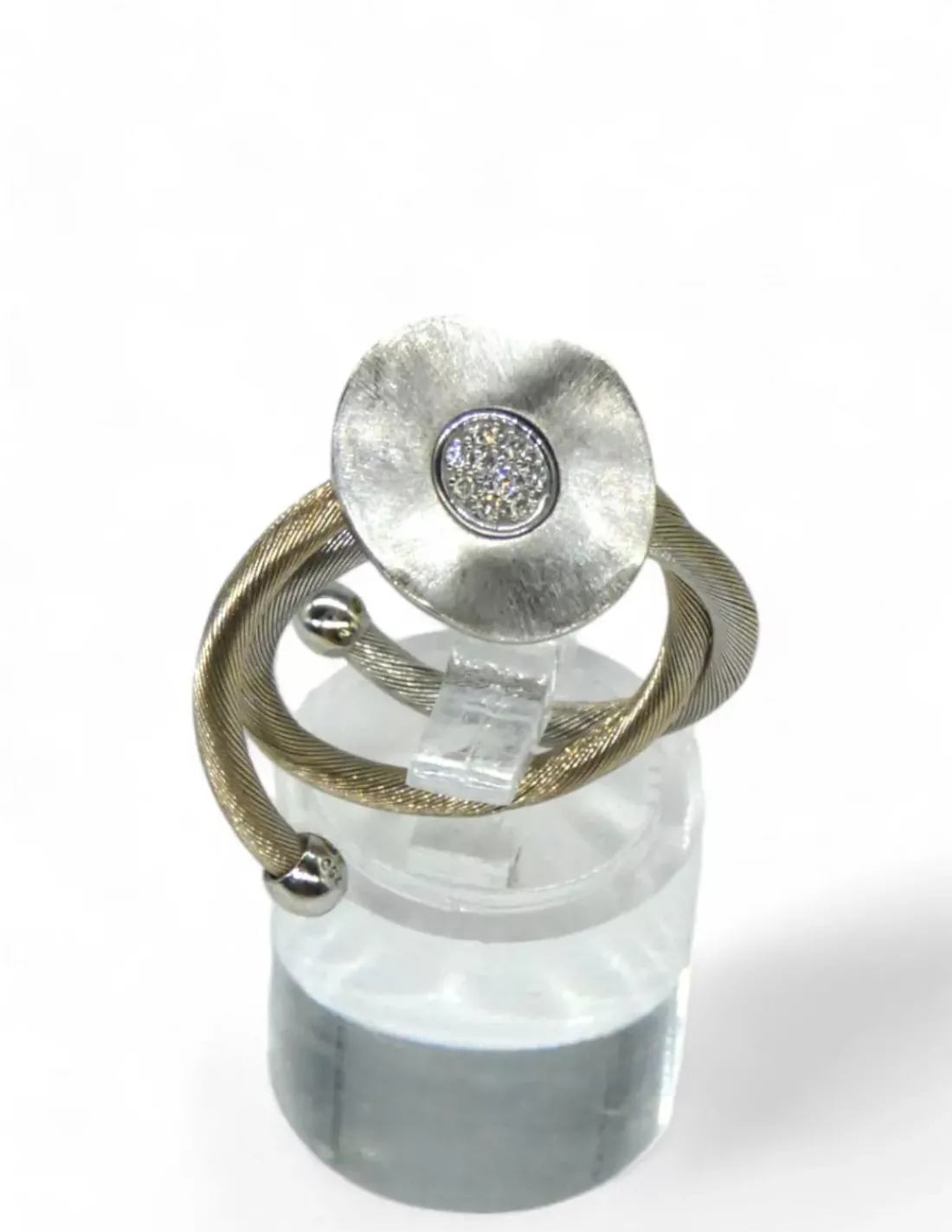 Best Sale Anillo flor con puntas de diamantes oro blanco 18k - T 17 Anillos Con Brillantes | Anillos De Oro
