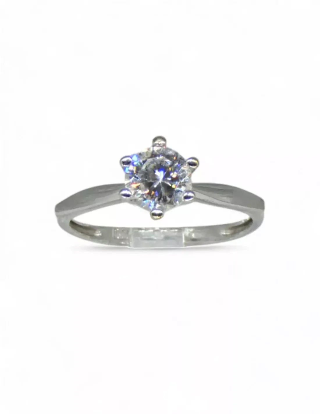 Flash Sale Anillo oro blanco con circonita 18k -T.11 Anillos De Oro | Anillos
