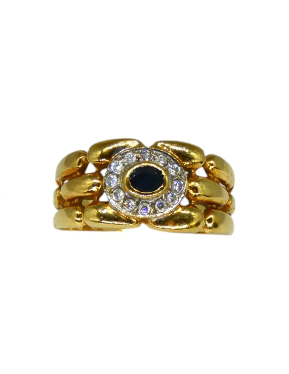 Online Anillo panther con zafiro y circonitas oro 18k - T.15 Anillos De Oro | Anillos