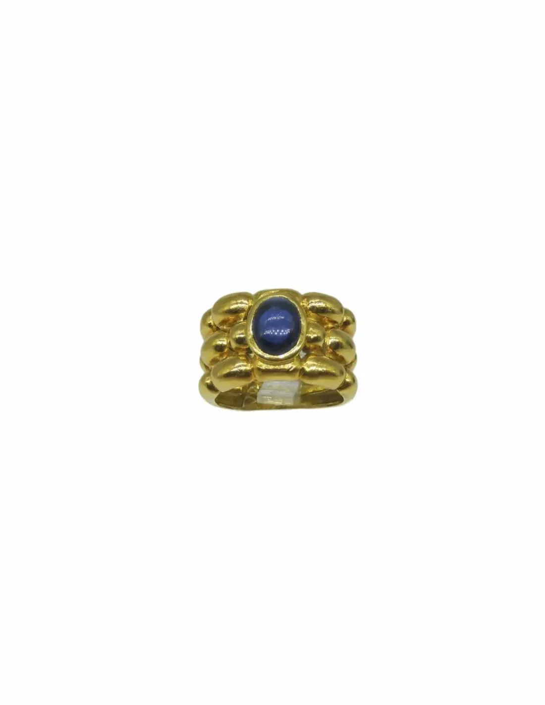 Shop Anillo perla azul relieve oro 18k - T.11 Anillos De Oro | Anillos