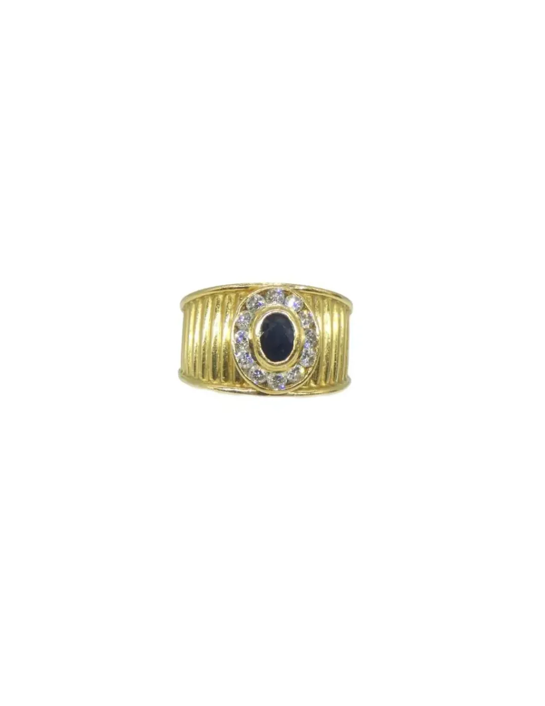Cheap Anillo piedra ovalo y diamantes alrededor oro 18k - T.13 Anillos Con Brillantes | Anillos De Oro
