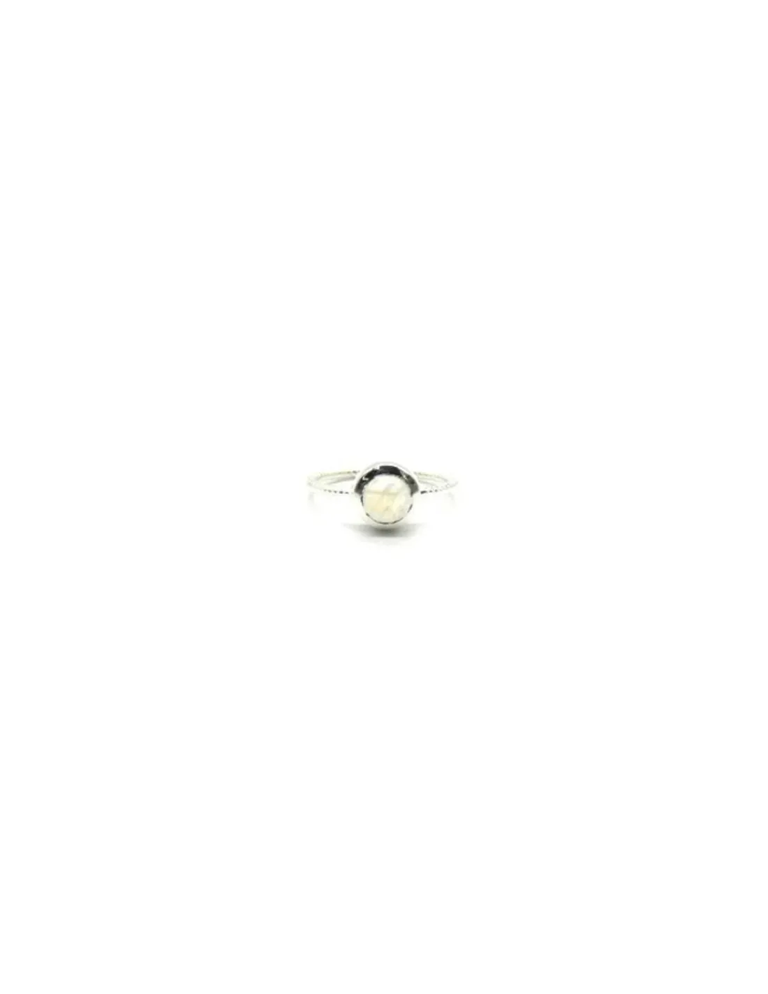 Store Anillo plata trenzado textura piedra redonda multicolor Anillos De Plata | Anillos