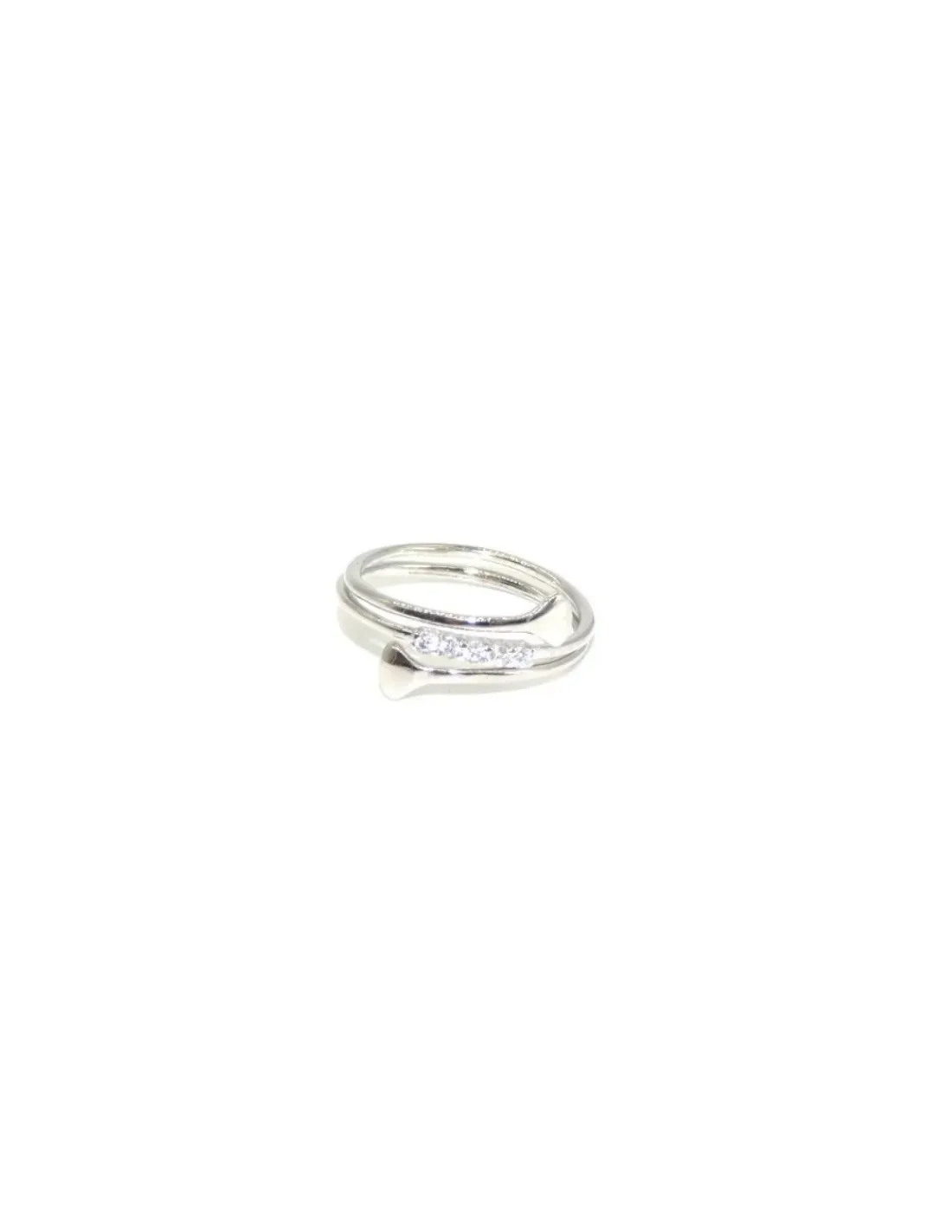 Online Anillo plata tres bandas ajustable circonitas Anillos De Plata | Anillos