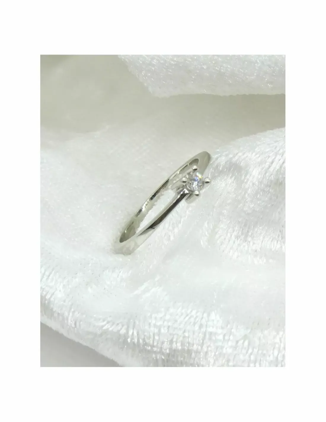 Outlet Anillo PLATINO 4 garras cuadrado diamante 0.10ct - T.14 Platino | Anillos Con Brillantes