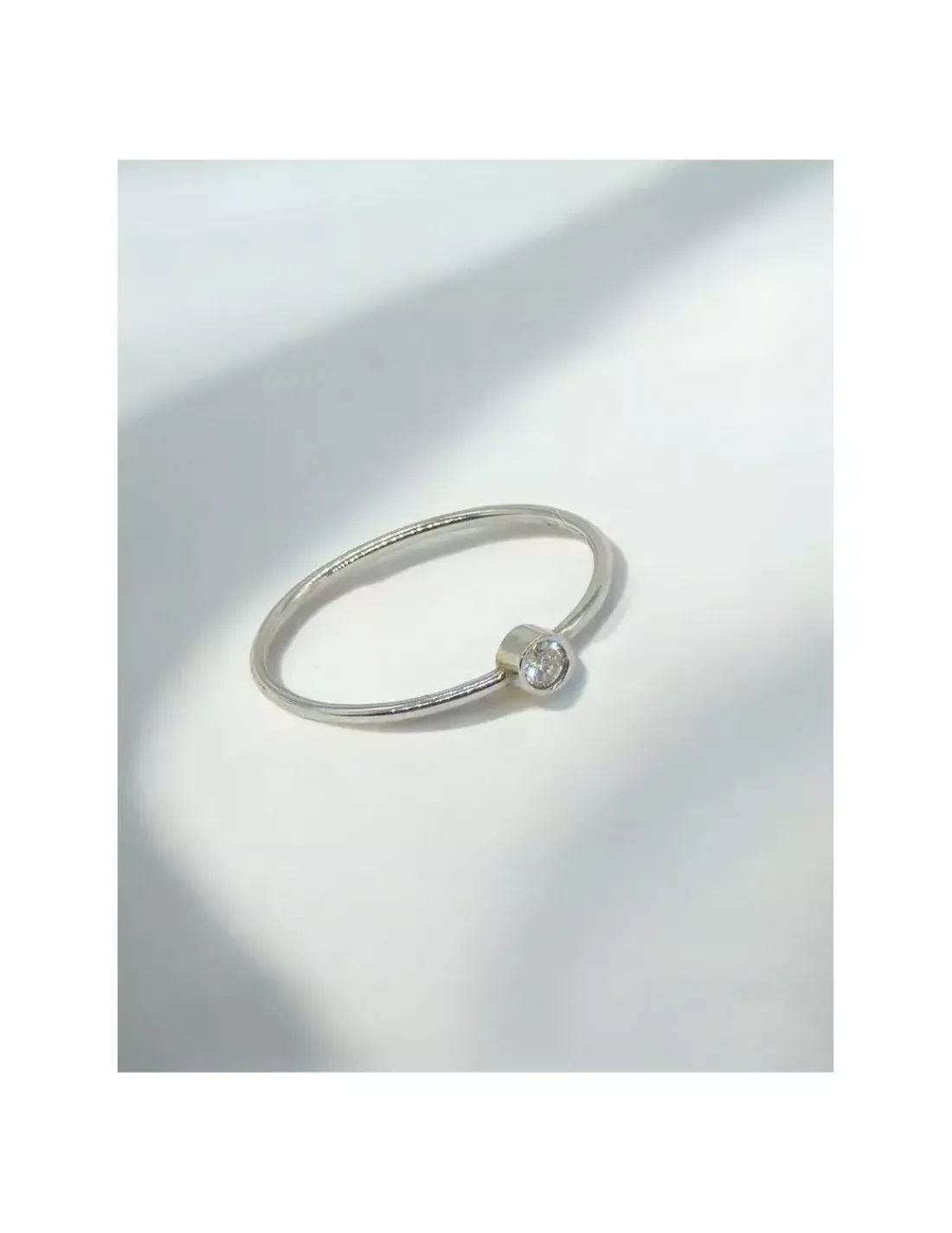 Hot Anillo PLATINO fino con diamante 0.04ct - T.13 Platino | Anillos Con Brillantes