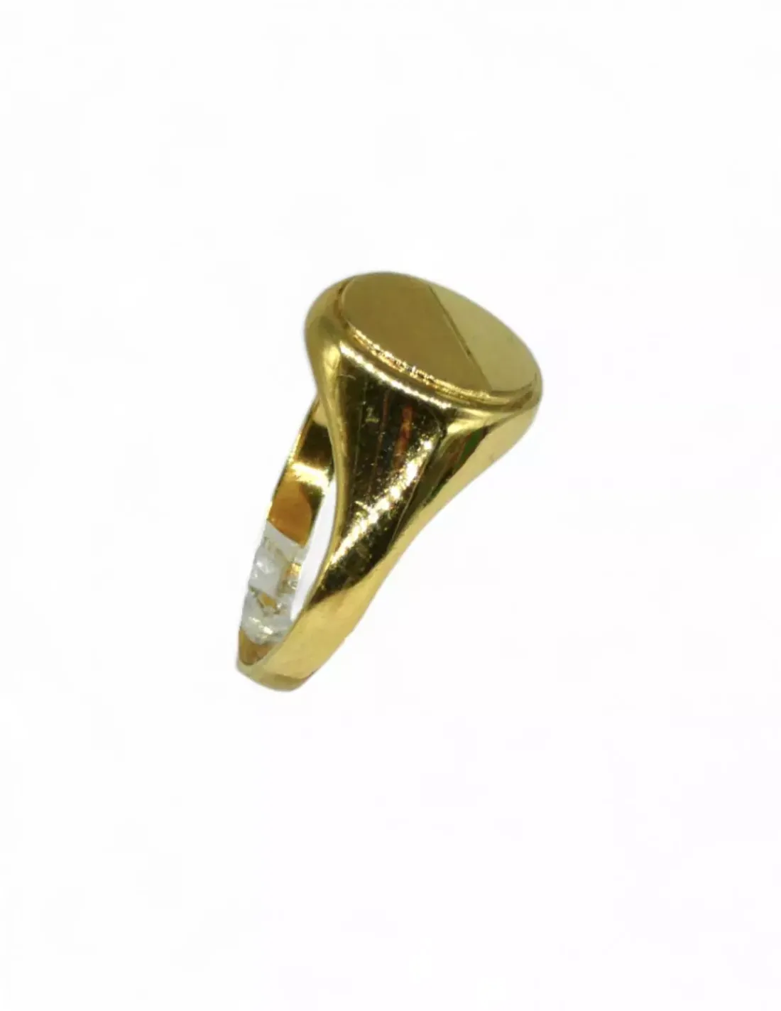 Cheap Anillo sello oval mitad satinado y pulido oro 18k - T.16 Sellos | Anillos De Oro