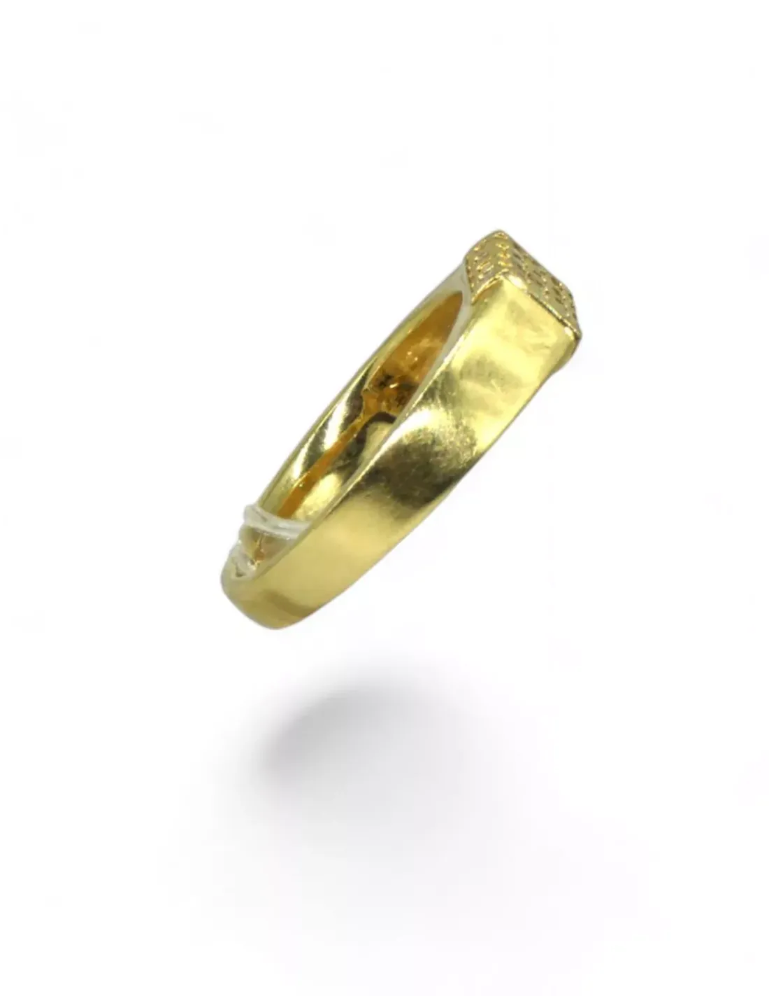 Cheap Anillo sello rectangular tres filas de diamantes oro 18k - T. 22 Anillos Con Brillantes | Sellos
