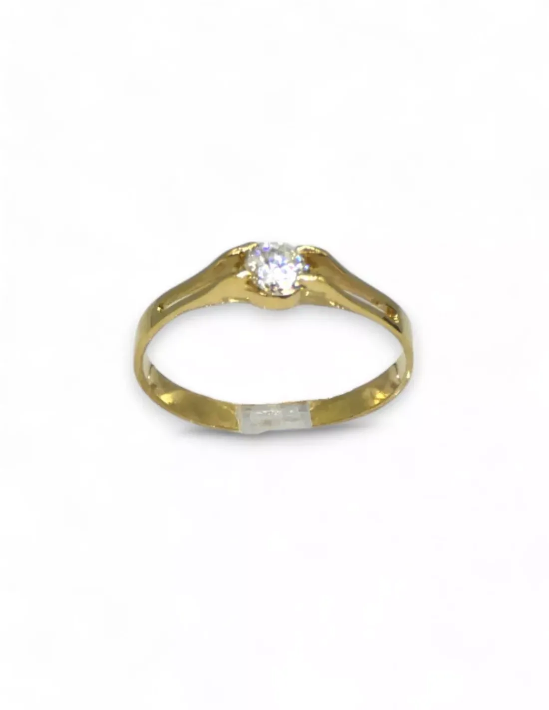 Online Anillo solitario circonita oro 18k - T.14 Anillos De Oro | Anillos
