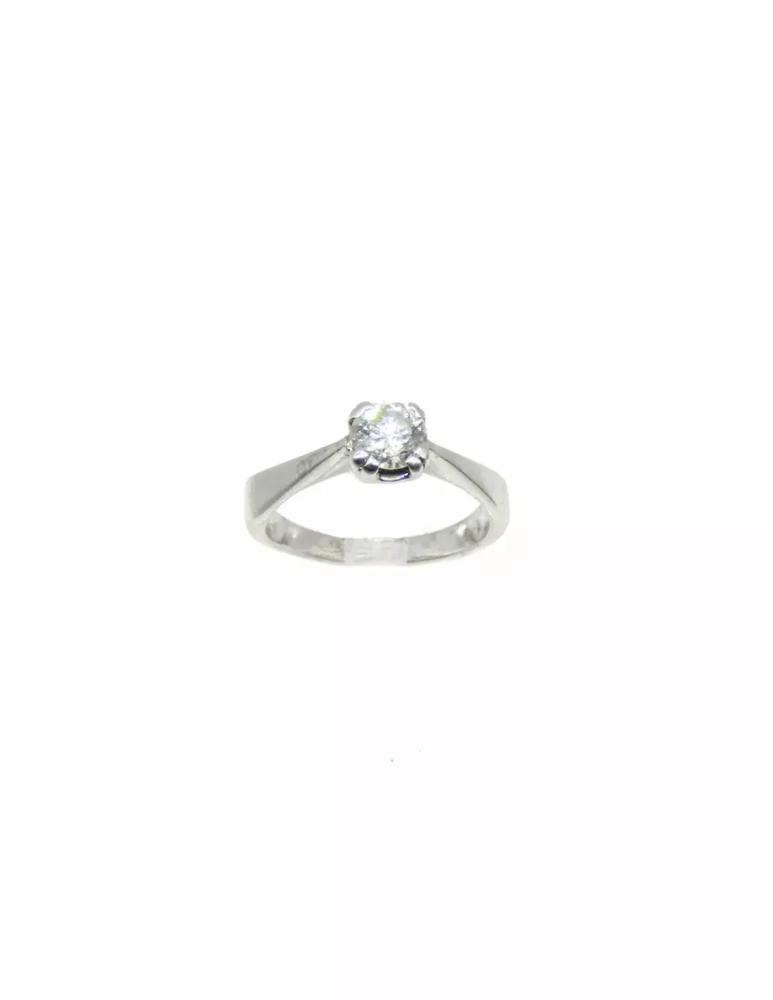 Online Anillo solitario con diamante cuatro garras oro blanco 18k - T.12 Anillos Con Brillantes | Anillos De Oro Blanco