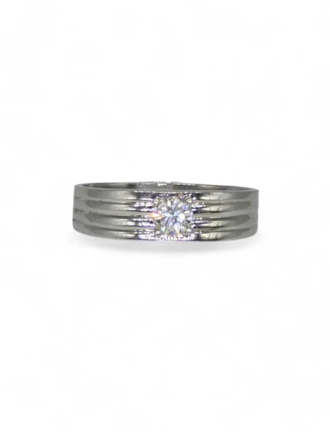 Discount Anillo solitario con diamante cuatro garras oro blanco mate 18k - T 28 Anillos Con Brillantes | Anillos De Oro