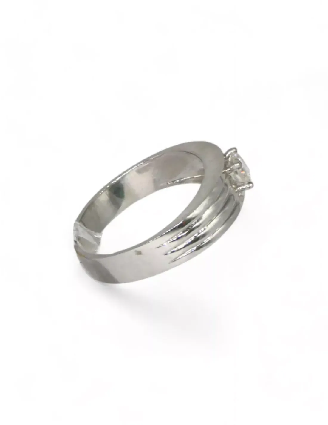 Discount Anillo solitario con diamante cuatro garras oro blanco mate 18k - T 28 Anillos Con Brillantes | Anillos De Oro