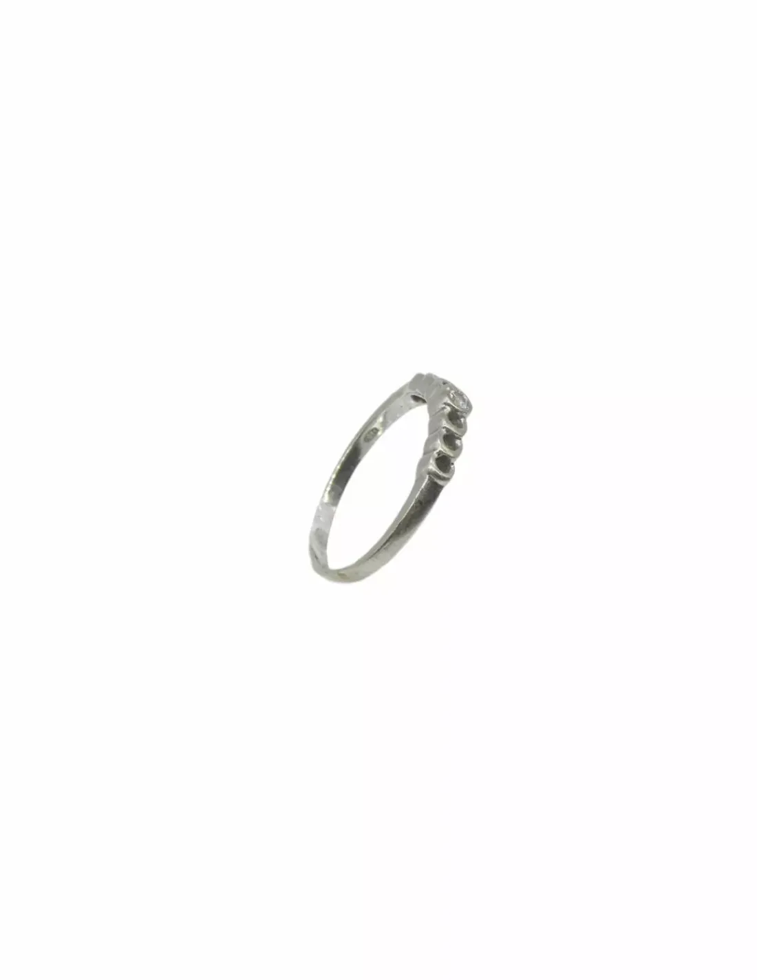 Cheap Anillo solitario con diamante y círculos oro blanco 18k - T.13 Anillos Con Brillantes | Anillos De Oro