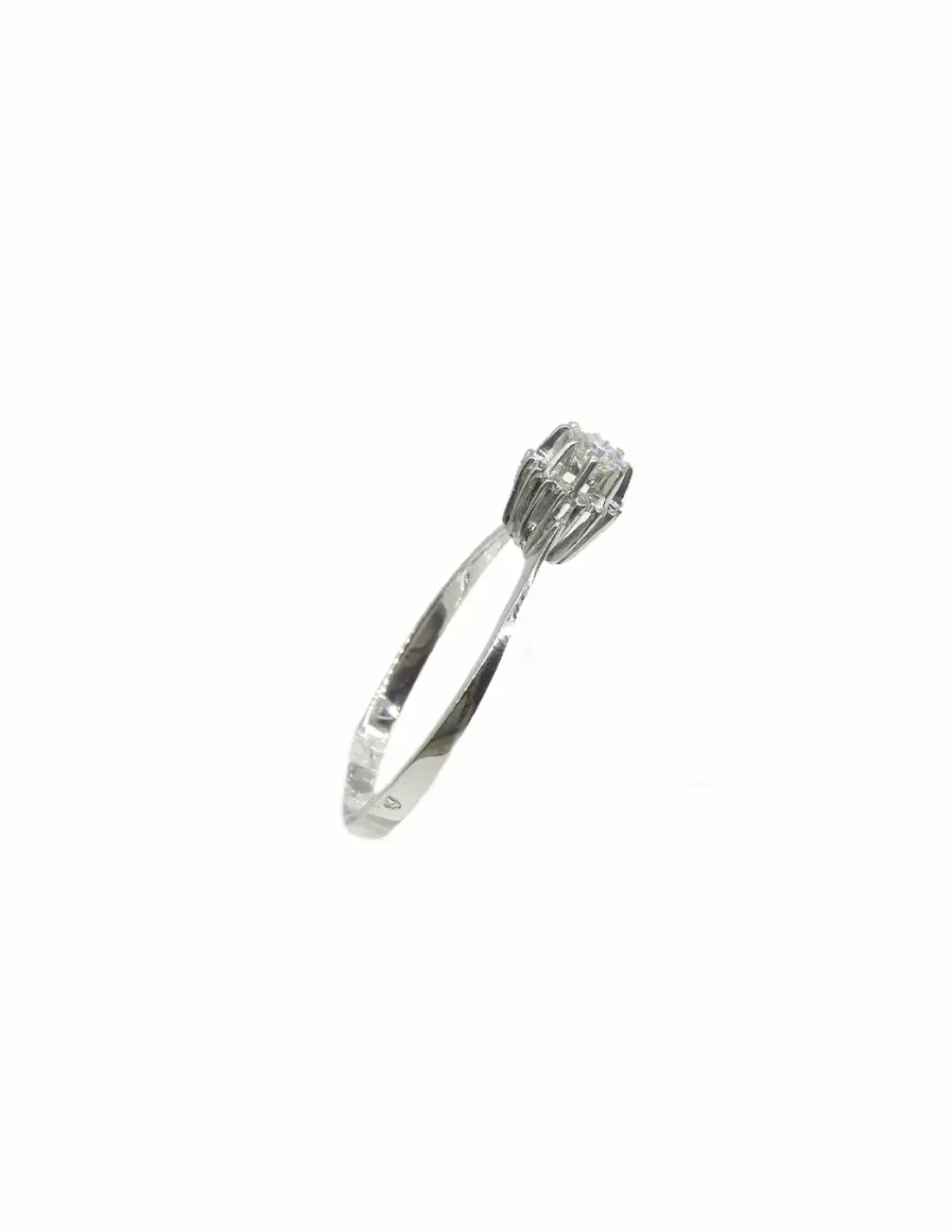 Flash Sale Anillo solitario ocho garras con diamante oro blanco 18k - T.24 Anillos De Oro Blanco | Anillos