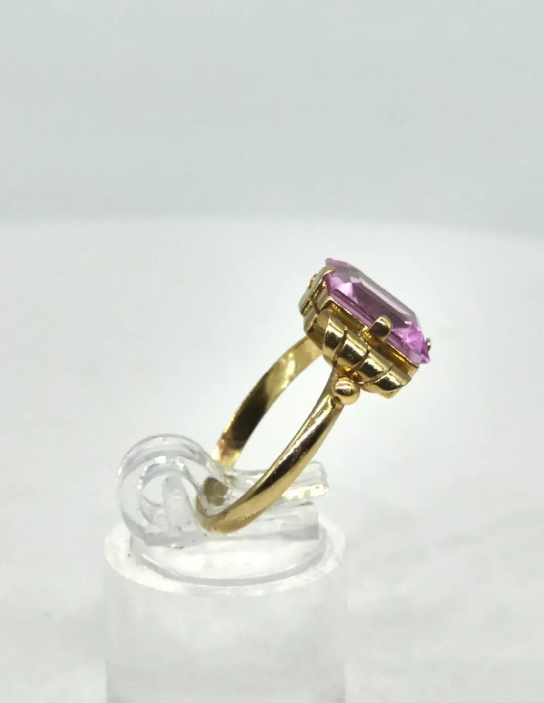 Cheap Anillo tallaje antiguo piedra cuadrada lila oro 18k - T. 16 Anillos De Oro | Anillos