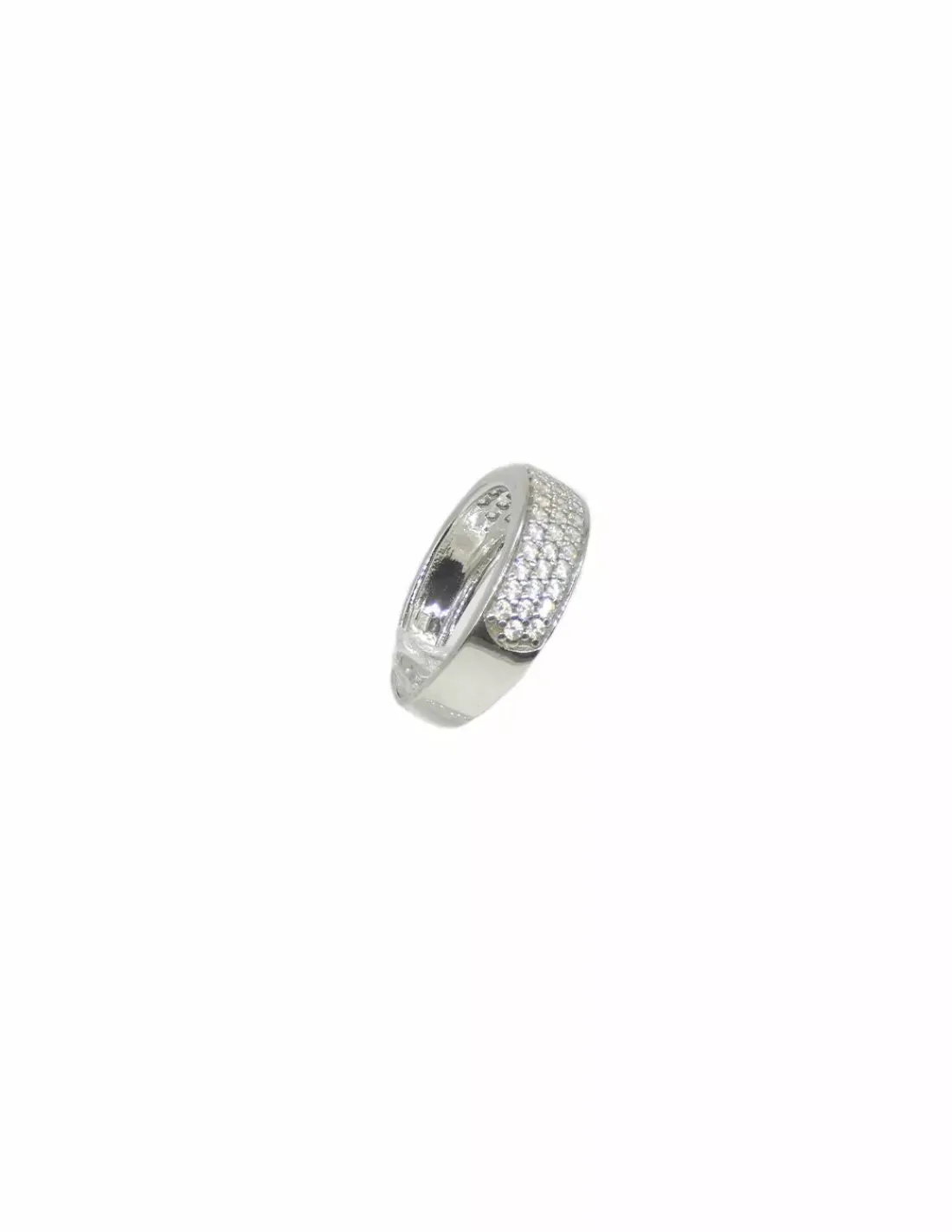 Best Sale Anillo tres filas circonitas oro blanco 18k - T.15 Anillos De Oro Blanco | Anillos De Oro