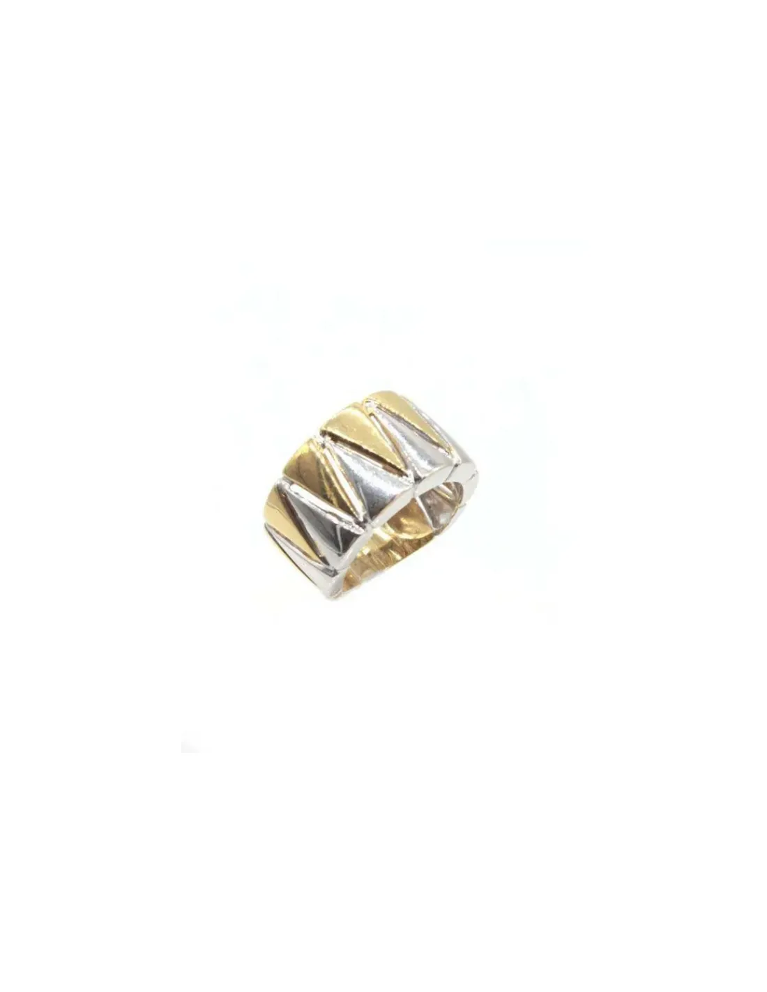 Flash Sale Anillo zigzag oro bicolor 18k - T.13 Anillos De Oro | Anillos