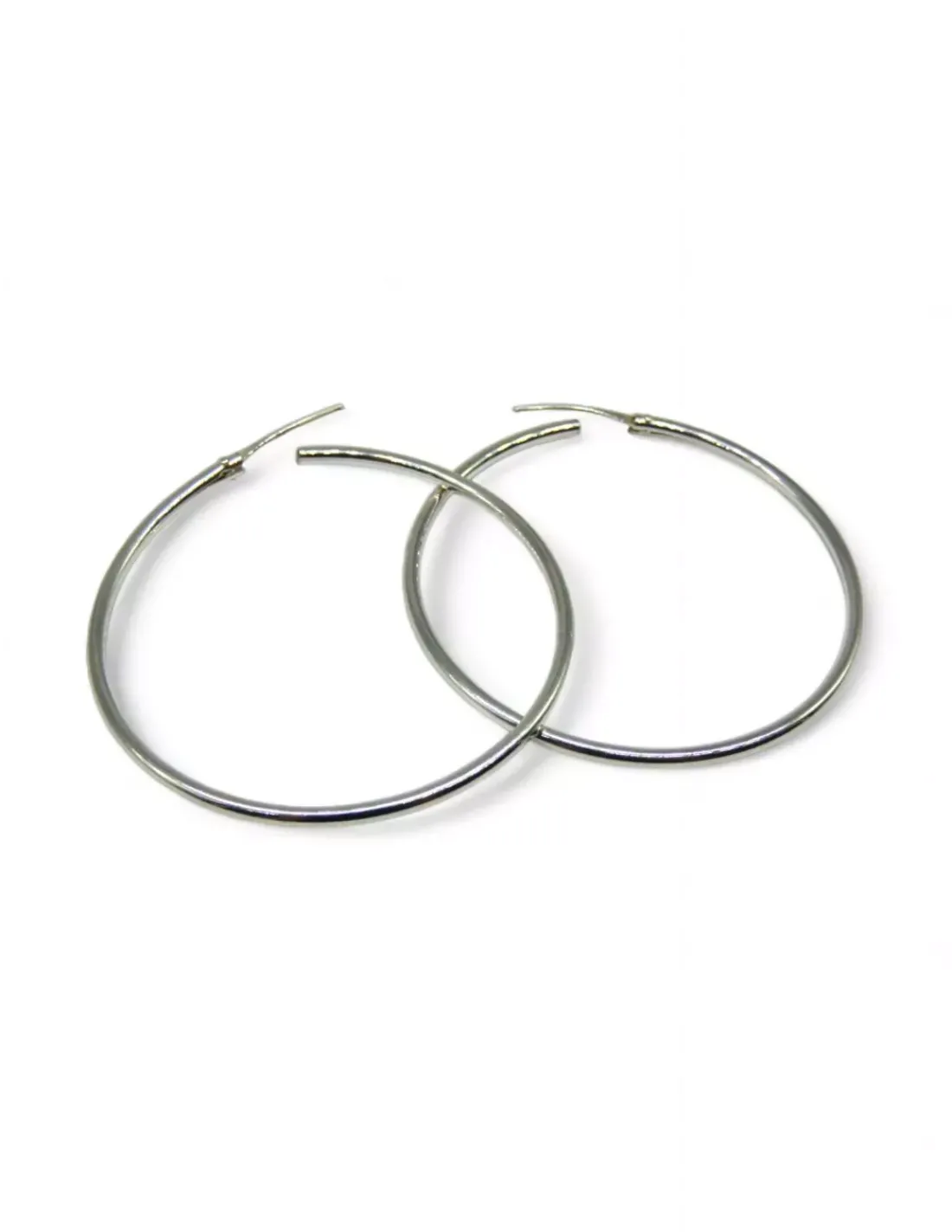 Best Sale Aros tubo 50x2mm plata 925 Aros De Plata