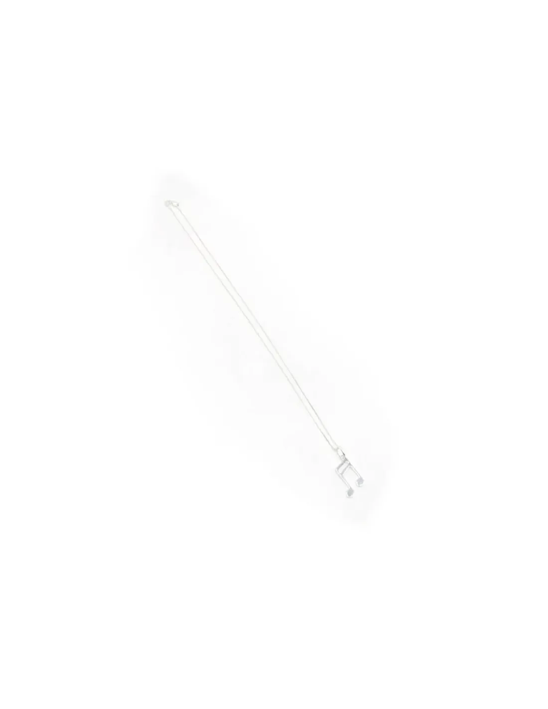 Outlet Cadena con colgante liso nota musical corchea plata - 40cm Gargantillas De Plata