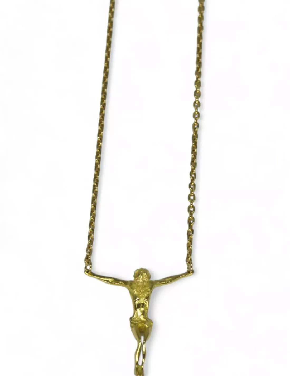 Cheap Cadena con cristo Dali eslabón forzada oro 18k - 52x0.2cm Cadenas De Oro