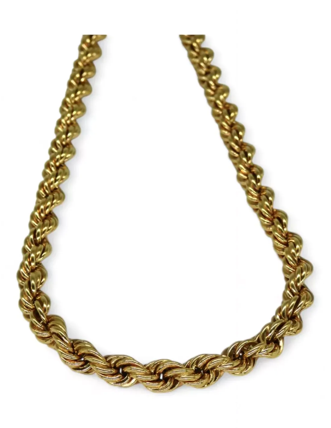 Hot Cadena cordón mediano c. seguridad oro 18k - 60cm Cordones De Oro