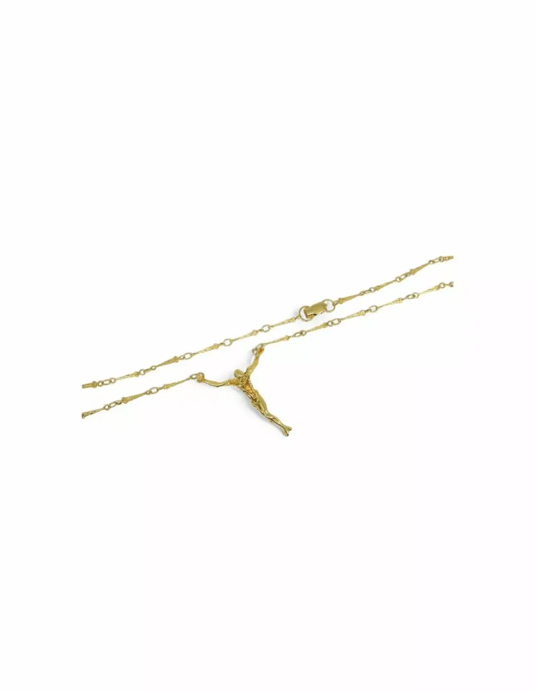 Cheap Cadena de clavos con Cristo Dalí oro 18k - 48cm Cadenas De Oro | Colgante De Cristo