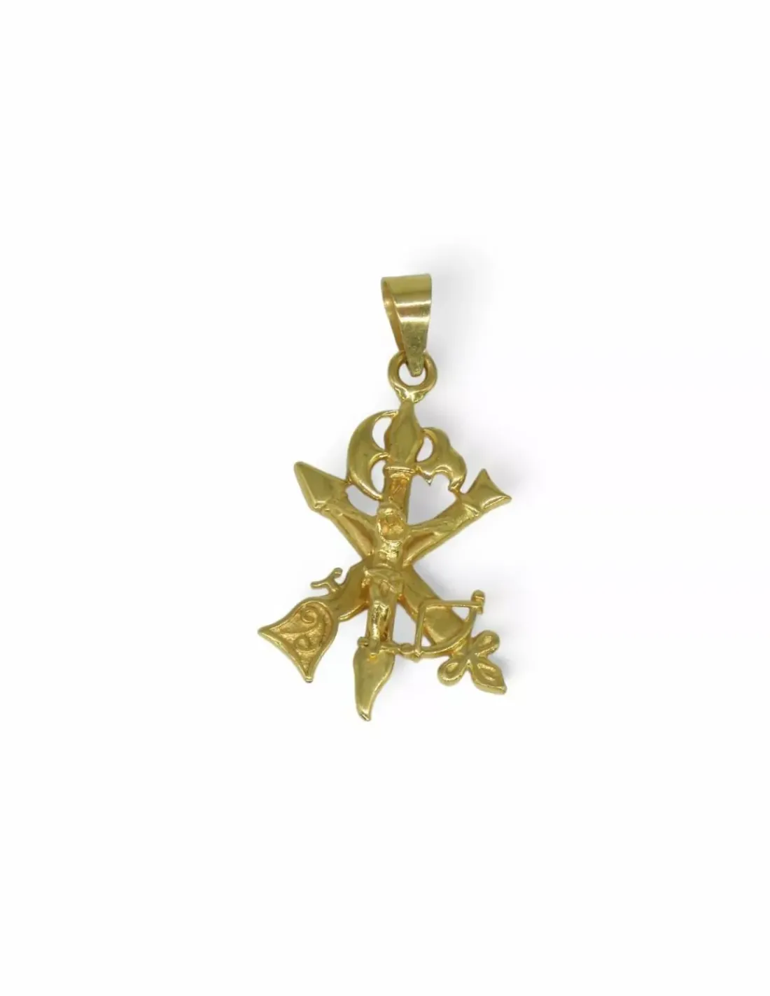 Shop Colgante emblema de la legión con Cristo oro 18k Cruces Especiales