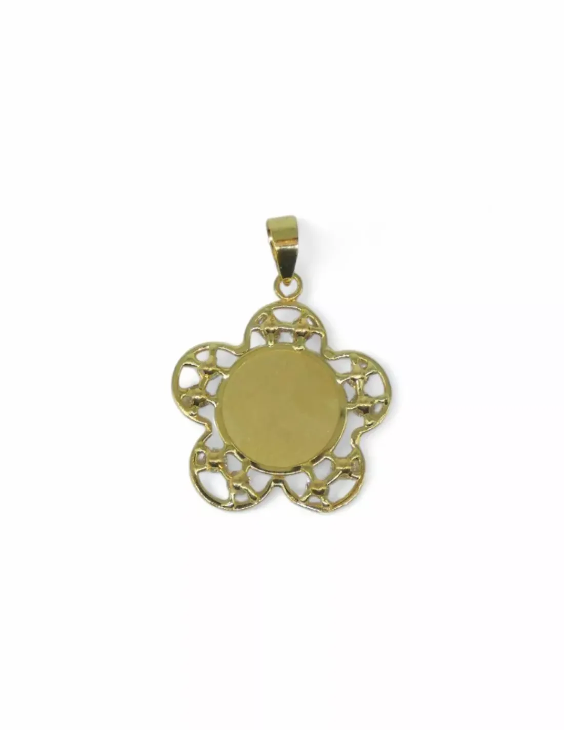 Cheap Colgante forma flor con imagen madre e hijo oro 18k Colgante De Corazones