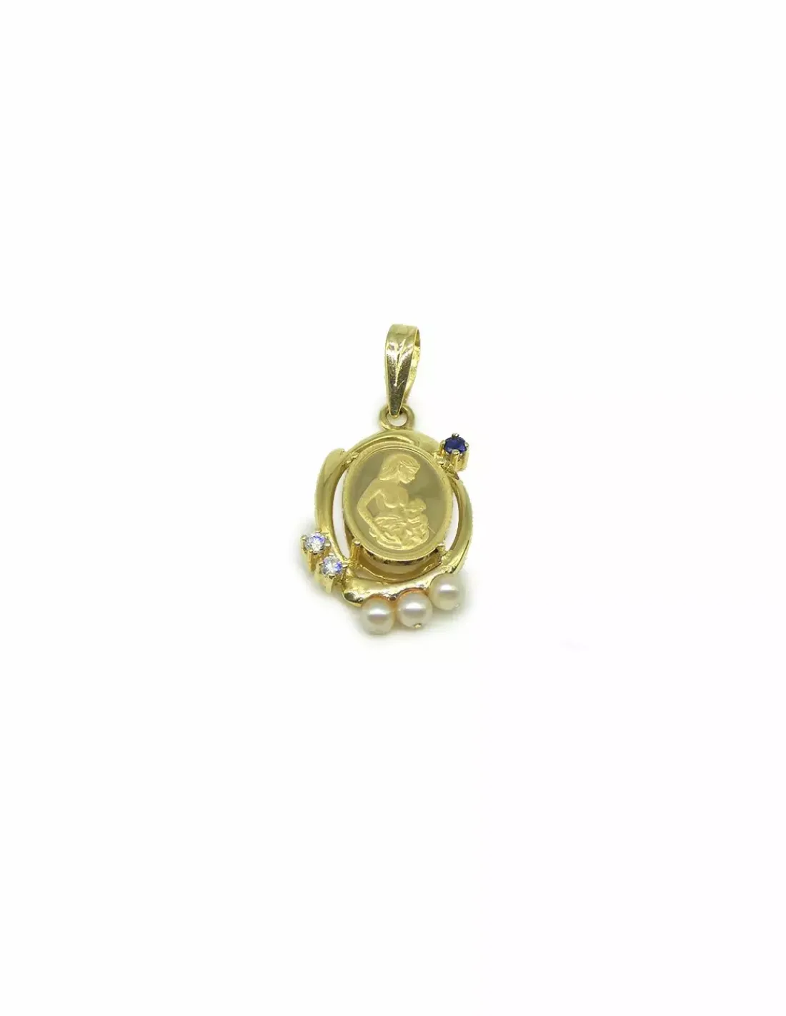 Hot Colgante madre e hijo oro 18k Colgante De Corazones