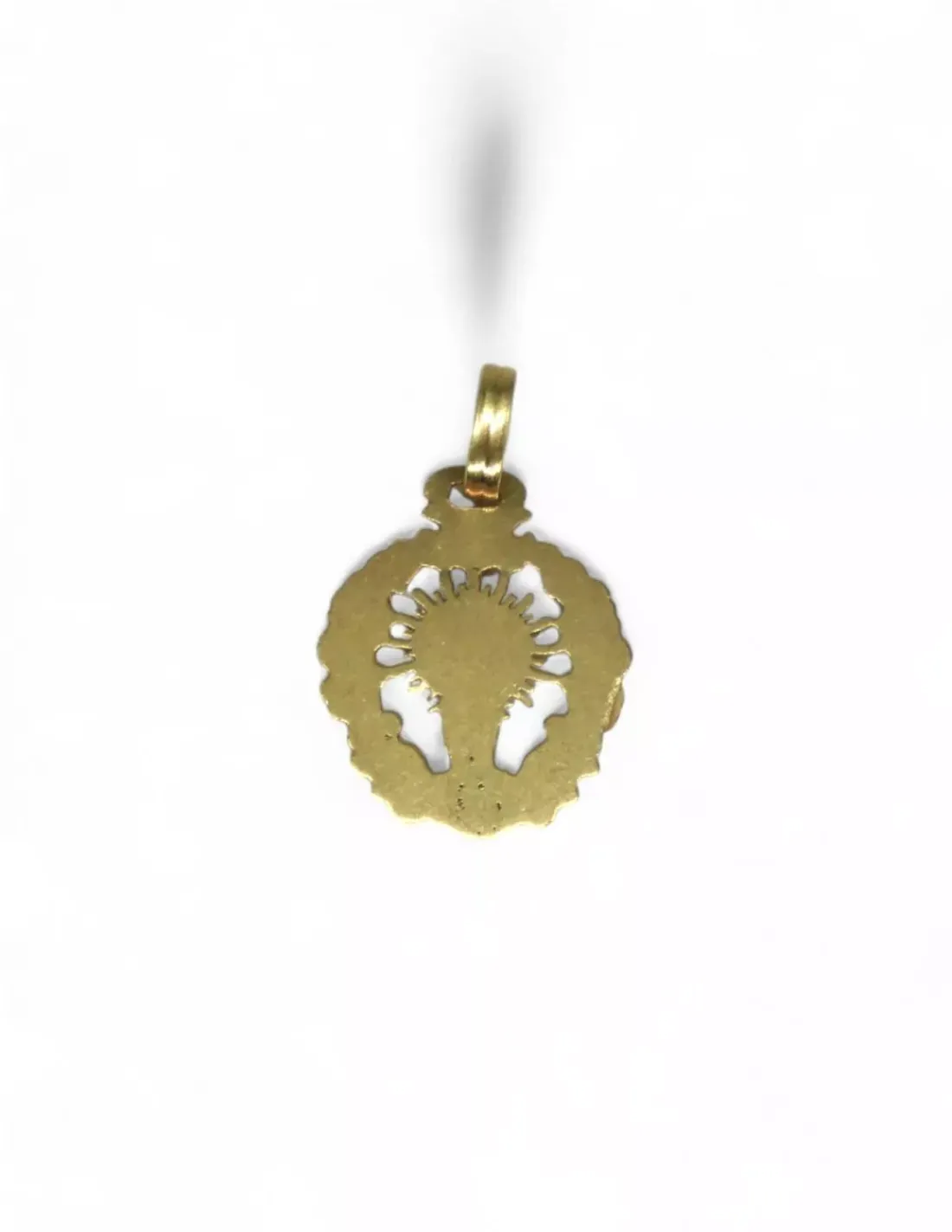 Store Colgante medalla Virgen del Pilar con orla oro 18k Medalla De La Virgen | Colgante Con La Virgen