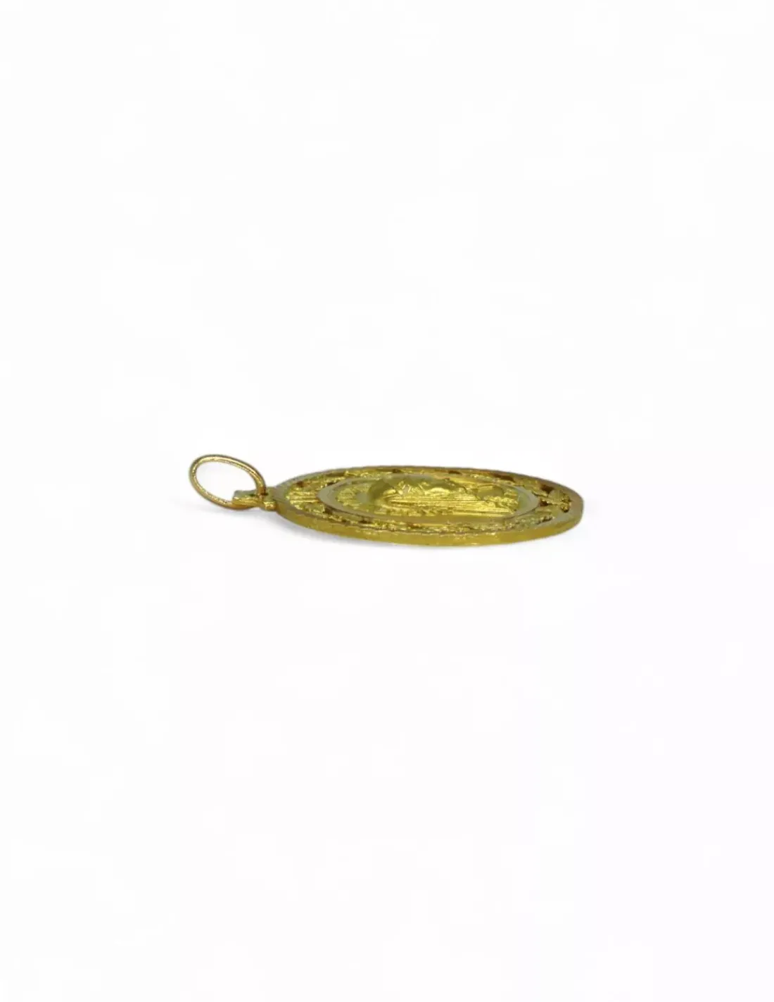 Online Colgante medalla Virgen niña alrededor labrada calada oro18k - 2.80cm Medalla De La Virgen | Colgante Con La Virgen